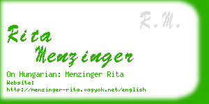 rita menzinger business card